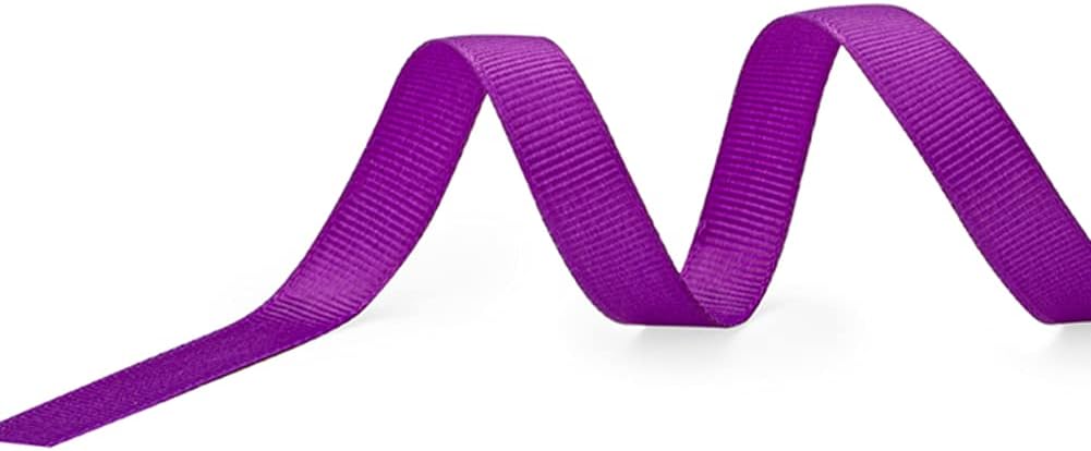 LIUYAXI 1/2" X 50 Yards Solid Purple Grosgrain Ribbon, Perfect for Crafts, Wedding Decor, DIY Hair Accessories, Sewing, Gift Package Wrapping and More