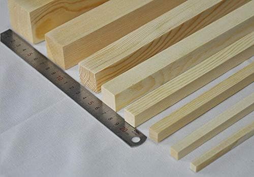 30 PCS 1/8 ×12 inch Wooden Square Dowel Rod, Small Hardwood Unfinished Wood Squrae Sticks for Crafts DIY Projects