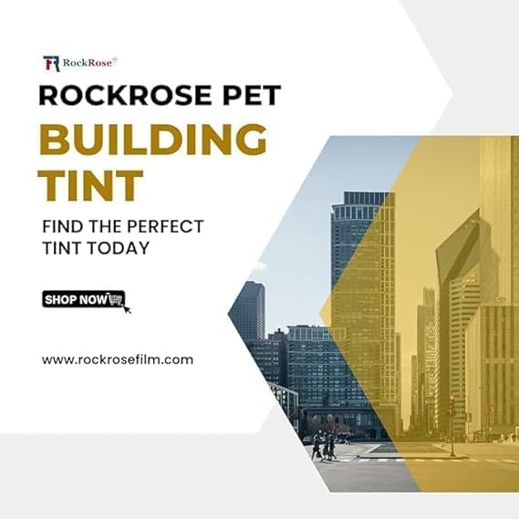 Rockrose Professional Window Tint for Home – One Way Privacy Window Film for Home Offices Heat Blocker Reflective Adhesive Mirror Tint with 99% UV Block – Silver 36in x 100FT