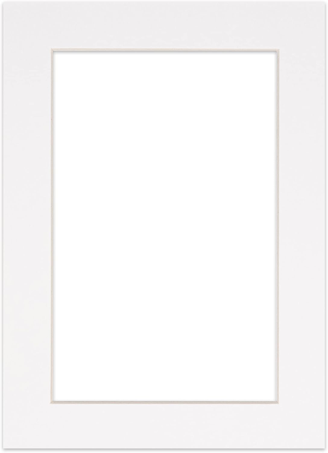 5.5x8.5 Mat for 8.5x11 Frame - Precut Mat Board Acid-Free White 5.5x8.5 Photo Matte For a 8.5x11 Picture Frame, Premium Matboard for Family Photos, Show Kits, Art, Picture Framing, Pack of 1 Mat