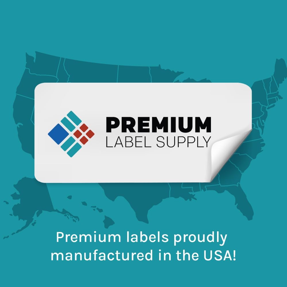 Premium Label Supply Glossy White Sticker Labels – 4" x 5" – (4 per Sheet) (Glossy White for Inkjet Only, 100 Labels)