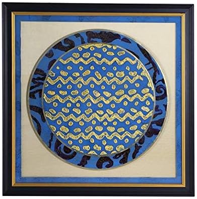 KINNO 100 Sheets Imitation Gold Foil Sheets - Blue Gold Leaf Sheets for Arts Decoration, Sculpture, Gilding, Nails, Handcrafts, Picture Frames, Paintings, Furniture, Wall, 3.15 by 3.35 Inches