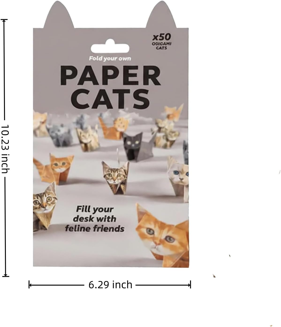 DIY Paper Cats Origami Kit - 50/30 Sheets DIY Paper Origami to Fold Your Own Cute Cat/Dog/Dino Figures - Perfect Desk Origami Cats Decoration & Creative Gift for Kids, Adults & Cat Lovers (Dog)