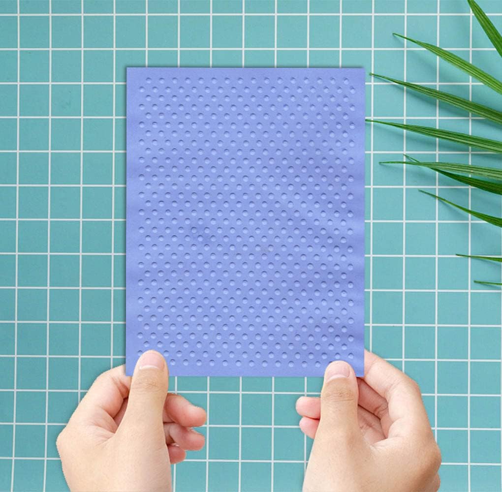 ALIBBON Dots Plastic Embossing Folders for Card Making, Dot Background Embossing Folders for DIY Scrapbooking, Dots Pattern Template Folders for Paper Craft Photo Album Decorations