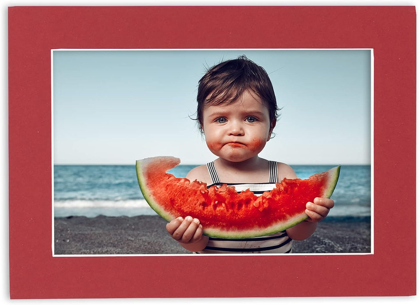 11x14 Mat for 8.5x11 Photo - Precut Deep Red Picture Matboard for Frames Measuring 11 x 14 Inches - Bevel Cut Matte to Display Art Measuring 8.5 x 11 Inches - Acid Free Pack of 25 MATS