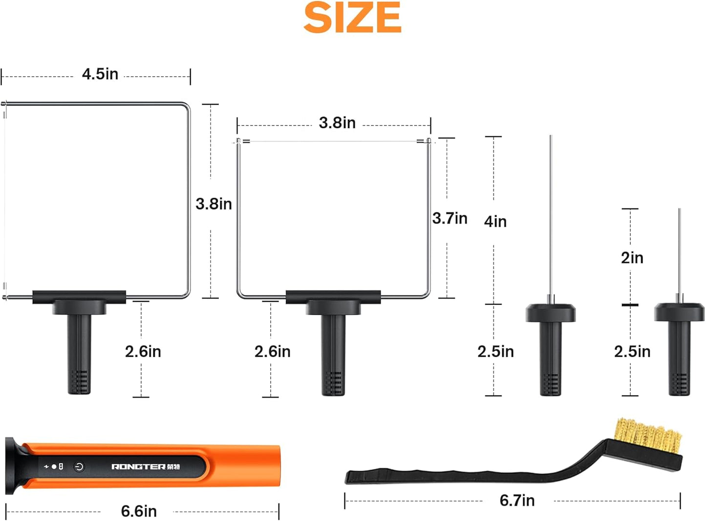 4 in 1 Hot Wire Electric Foam Cutter Kit, Styrofoam Cutting Tool 15W/ 6V with Case, Heated Foam Carving Knife Kit (Toolbox Orange)