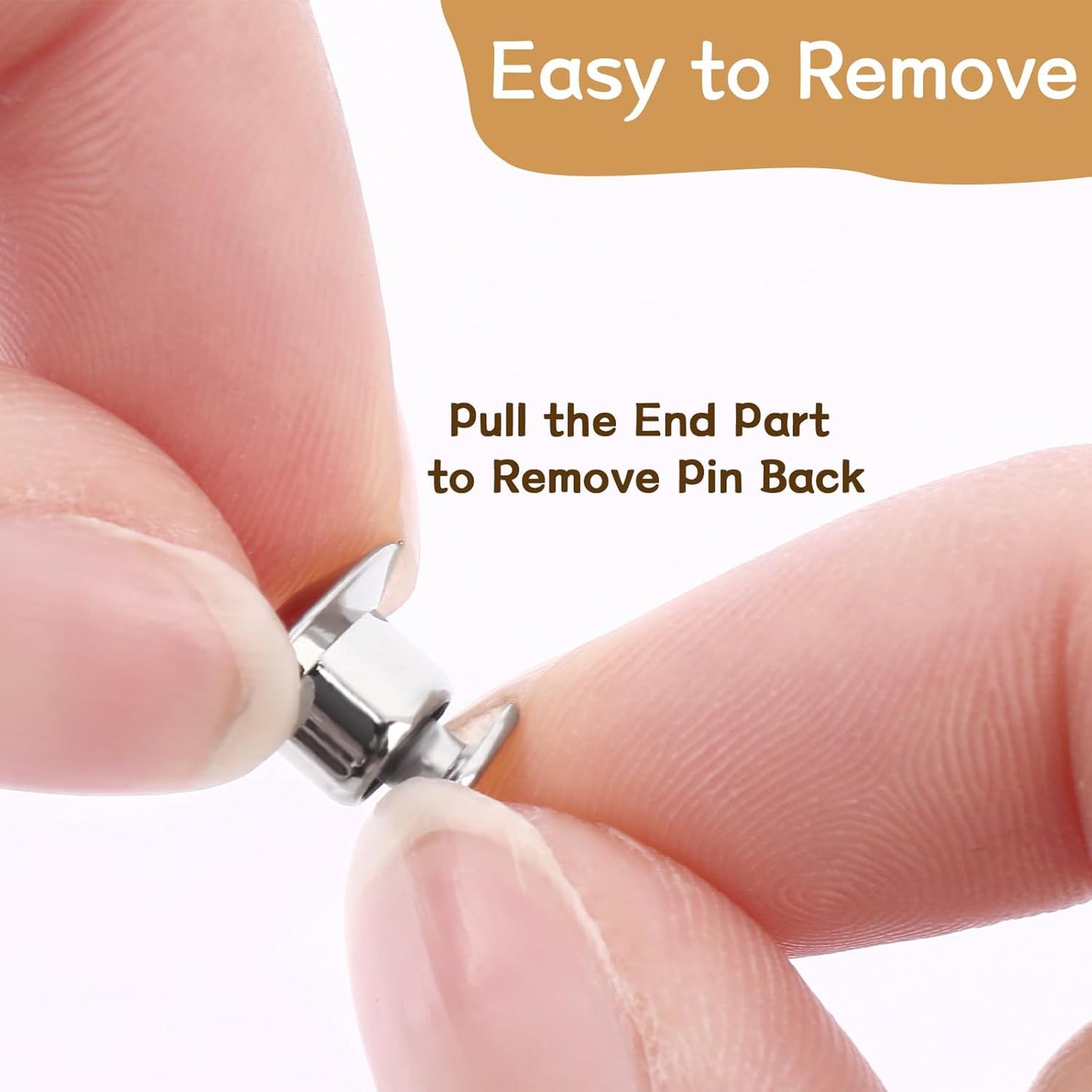 DECYOOL 60PCS Metal Locking Pin Backs, Pin Keepers Clasp Pin Backs Locking Buckles for Brooch DIY Crafts Badges Enamel Lapel Needles Pin Lock