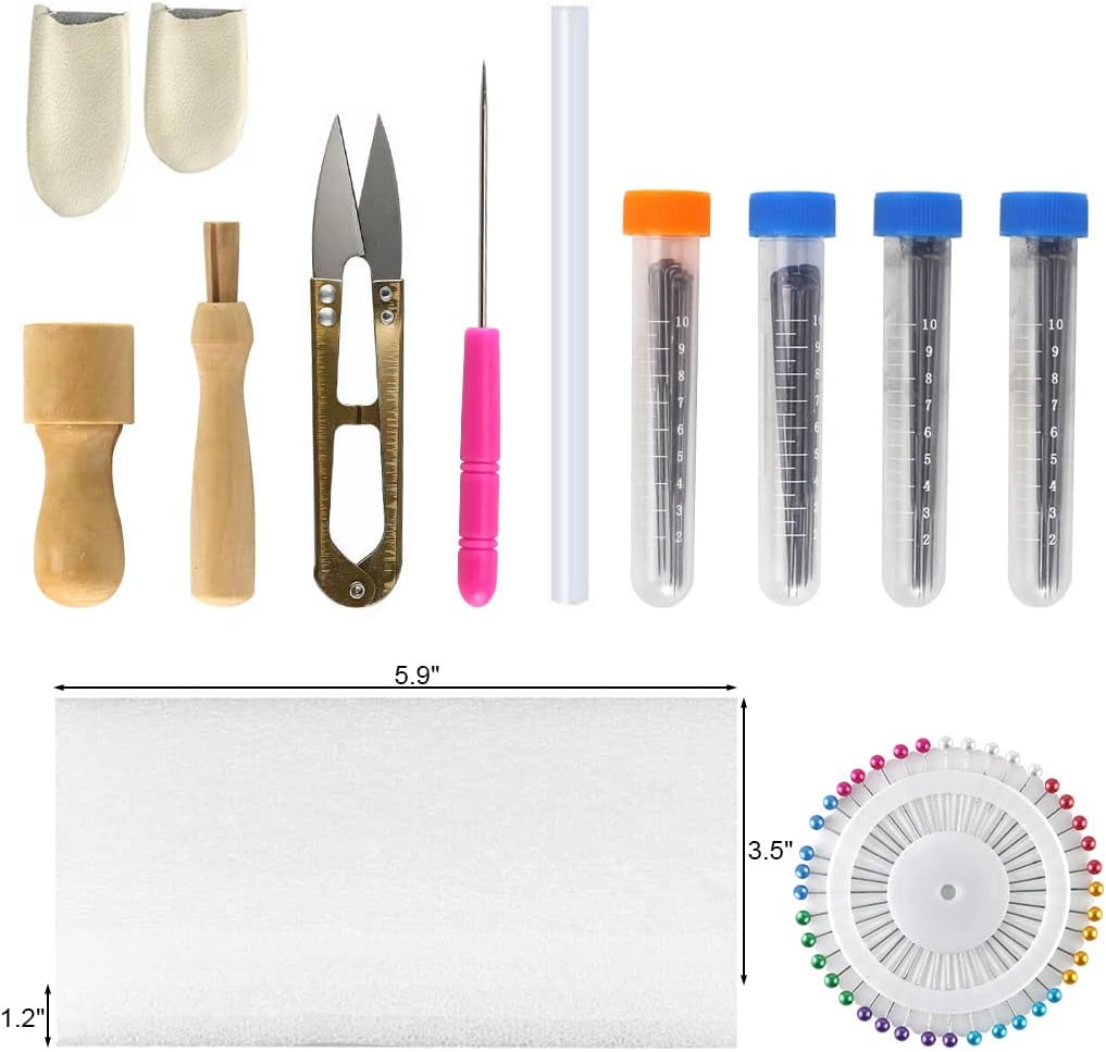 Needle Felting Kit, Needle Felting Wool Roving Set, Needle Felting Starter Kit Wool Felt Tools for Felting Wool DIY Craft Materials Needle Felting Supplies (50 Colors)