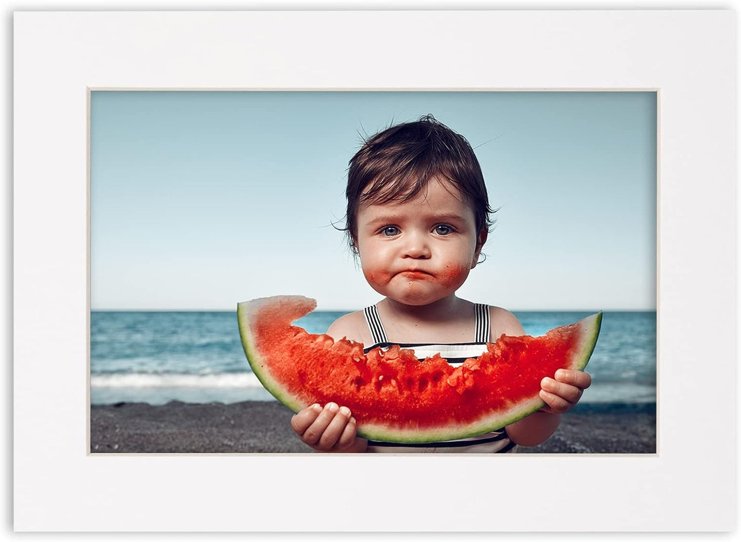 Pack of Ten 8.5x11 Mats Bevel Cut for 7x9 Photos - Acid Free White Precut Matboards for Pictures, Photos, Framing - 4-ply Thickness