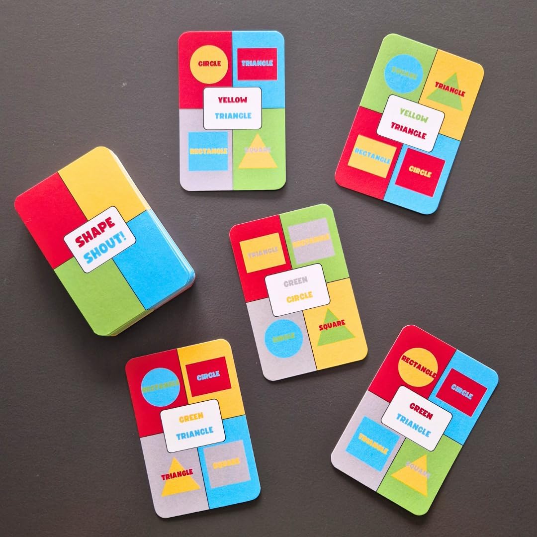 Hat Acrobat Shape Shout! - The Tricky Game for Adults and Teens - Hilarious Games Family Will Approve - Card Games for Adults and Teens - Shape and Color Match Game