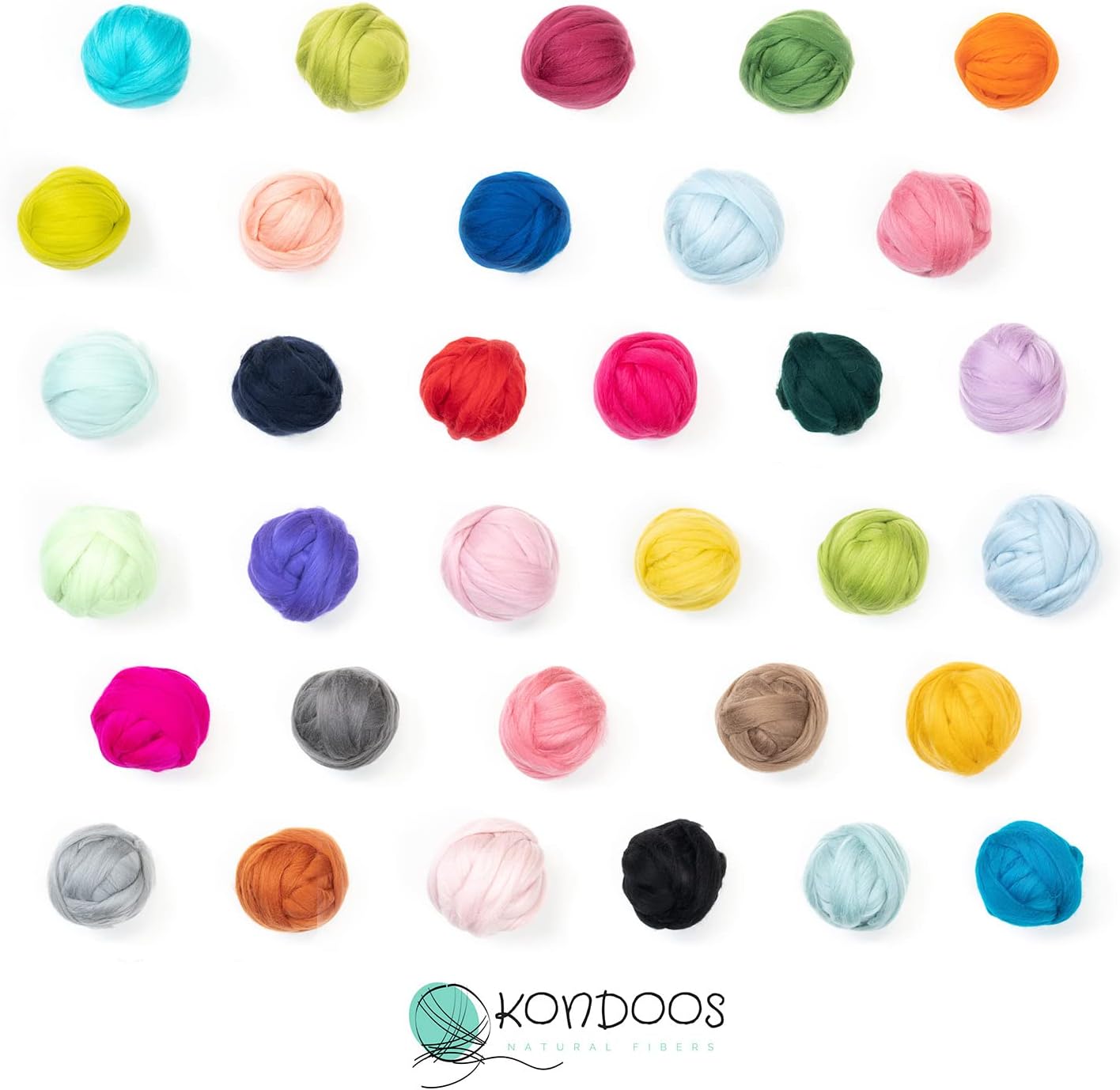 Kondoos Colored Natural Wool roving, 8 OZ. Best Wool for Needle Felting, Wet Felting, handcrafts and Spinning. (Blue Navy)