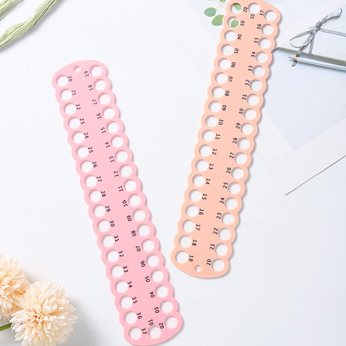 6 pcs Embroidery Floss Organizer,6 Color Plastic Floss Bobbin, Cross Stitch Thread Holder Storage Tool,Floss Organizer Embroidery Shelf (Multicolor)
