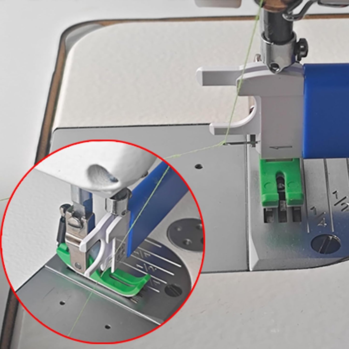 YICBOR Upgraded Automatic Sewing Machine Needle Threader with Strong Magnet, Stitch Insertion Tool with 1pcs Replacement Hooks Quick for Industrial Single Lockstitch Sewing Machine(Blue)