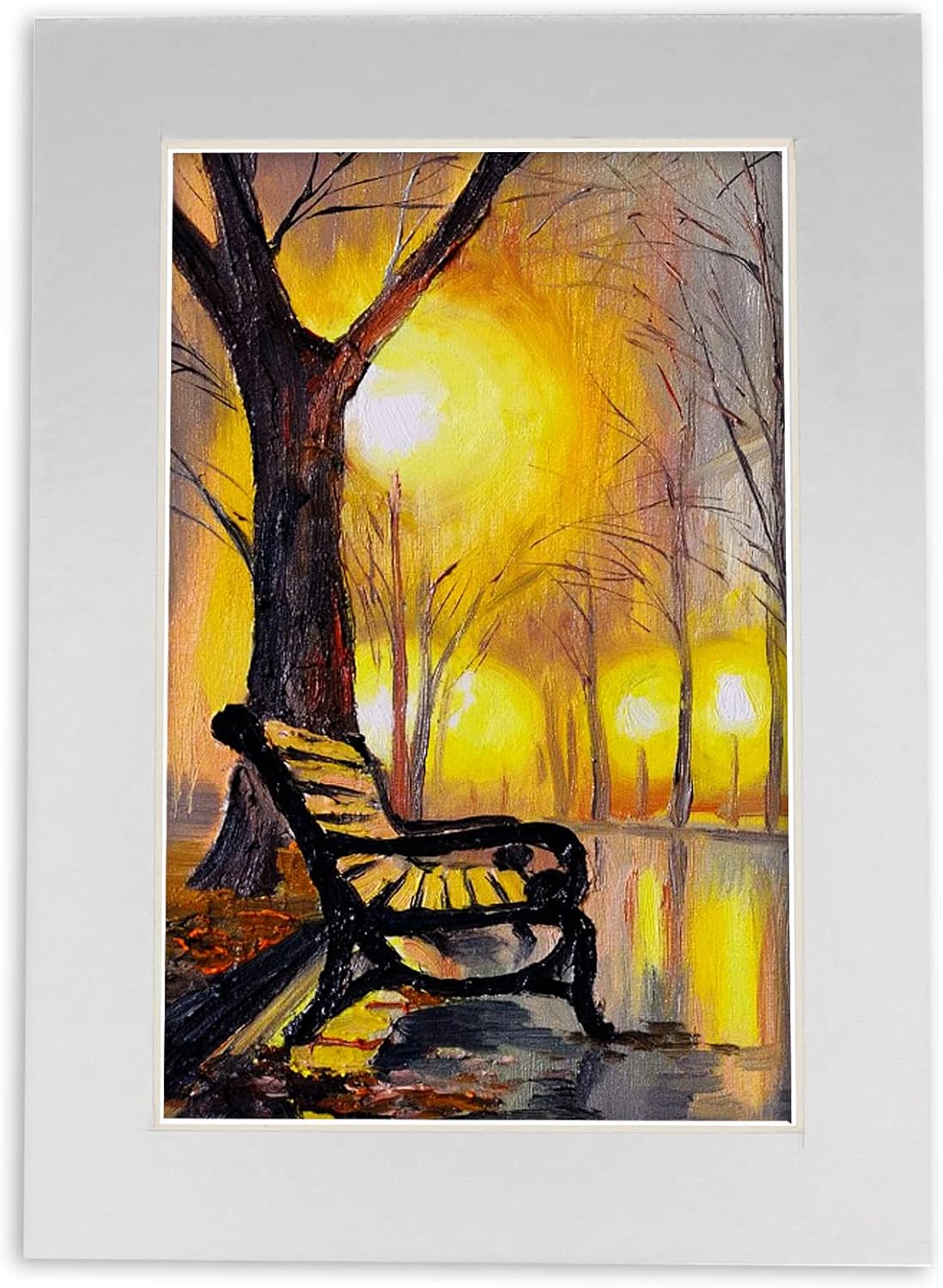 8.5x11 Mat Bevel Cut for 7x9 Photos - Acid Free Metallic Silver Precut Matboard - for Pictures, Photos, Framing - 4-ply Thickness