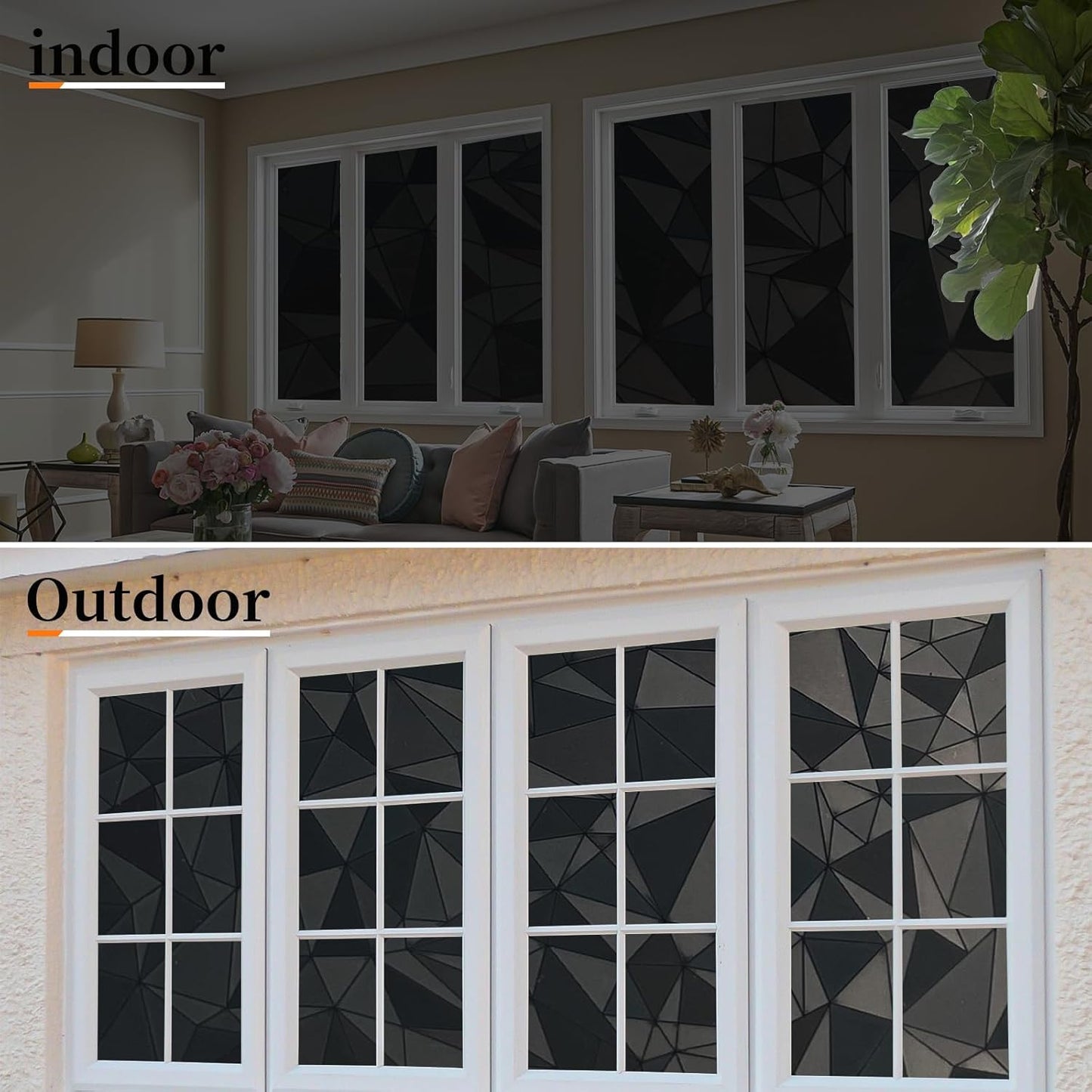 Niviy Blackout Window Privacy Film with Installation Tools Static Cling 100% Light Blocking Room Darkening, Heat Control Removable Window Tint for Home, 29.5" x 78.7"