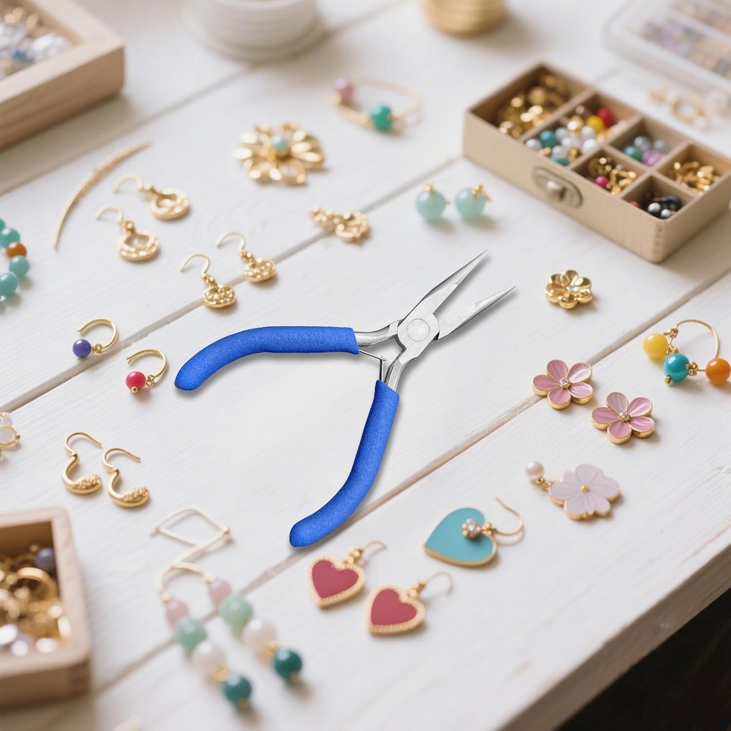 Jewelry Pliers, Needle Nose Jewelry Making Tools for Precision Crafting, Wire Bending and Repair