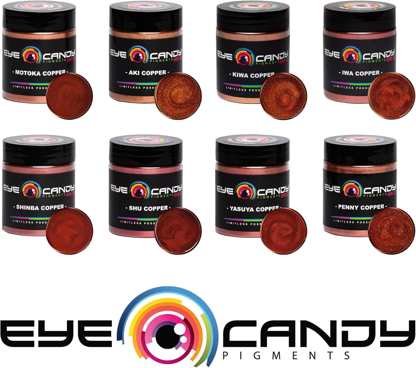Eye Candy Pigments Premium Copper Mica Powder - Shinba Copper (25gr) - for Epoxy, Resin, Soap, Paint, Woodworking, Acrylic Pouring, Bath Bombs, Fishing Lures - DIY Arts and Crafts Additive