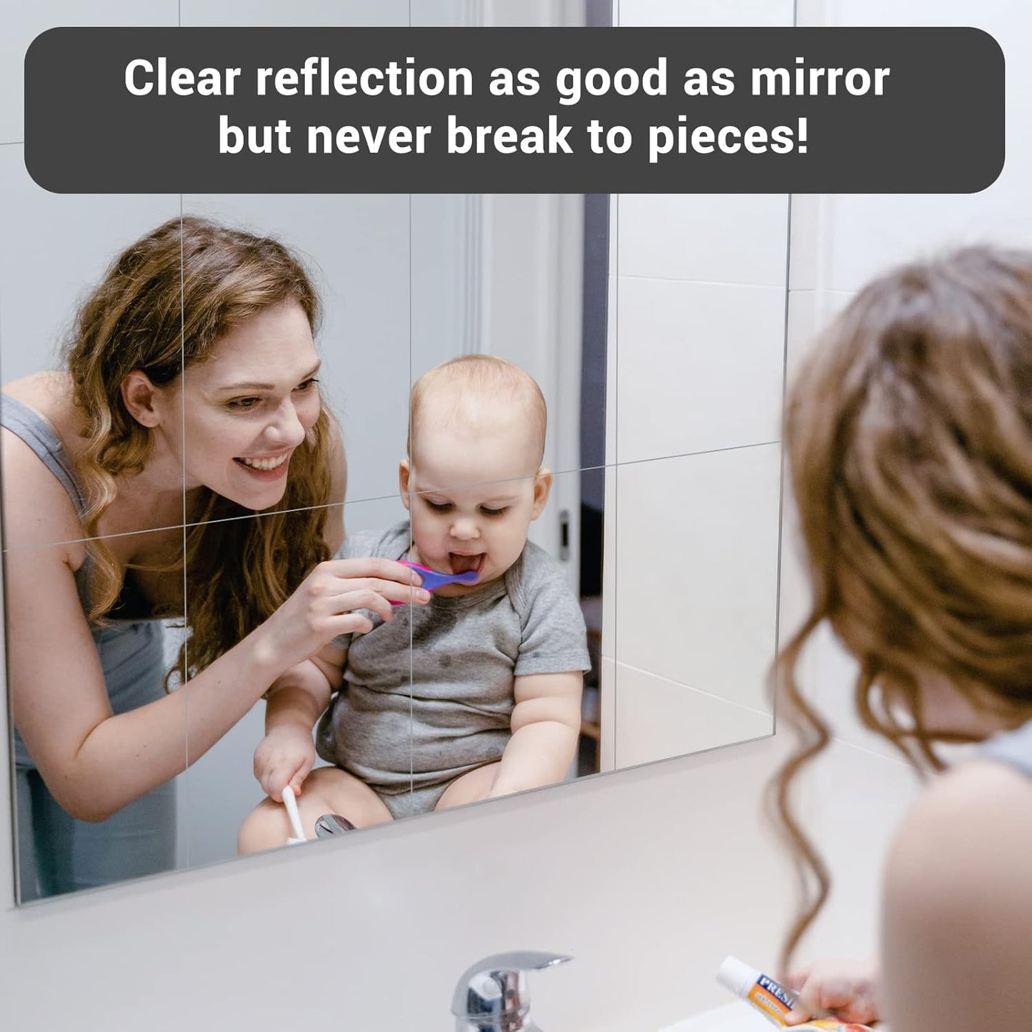 Enoin 2pcs 12 x 16 Inch Silver Mirror Acrylic/Plexiglass Sheet 0.118'' 1/8'' Thick, Non Glass Safety Reflective Mirror Sheet Laser Board Panel for Home and Commercial Use, DIY Craft, Wall Decor