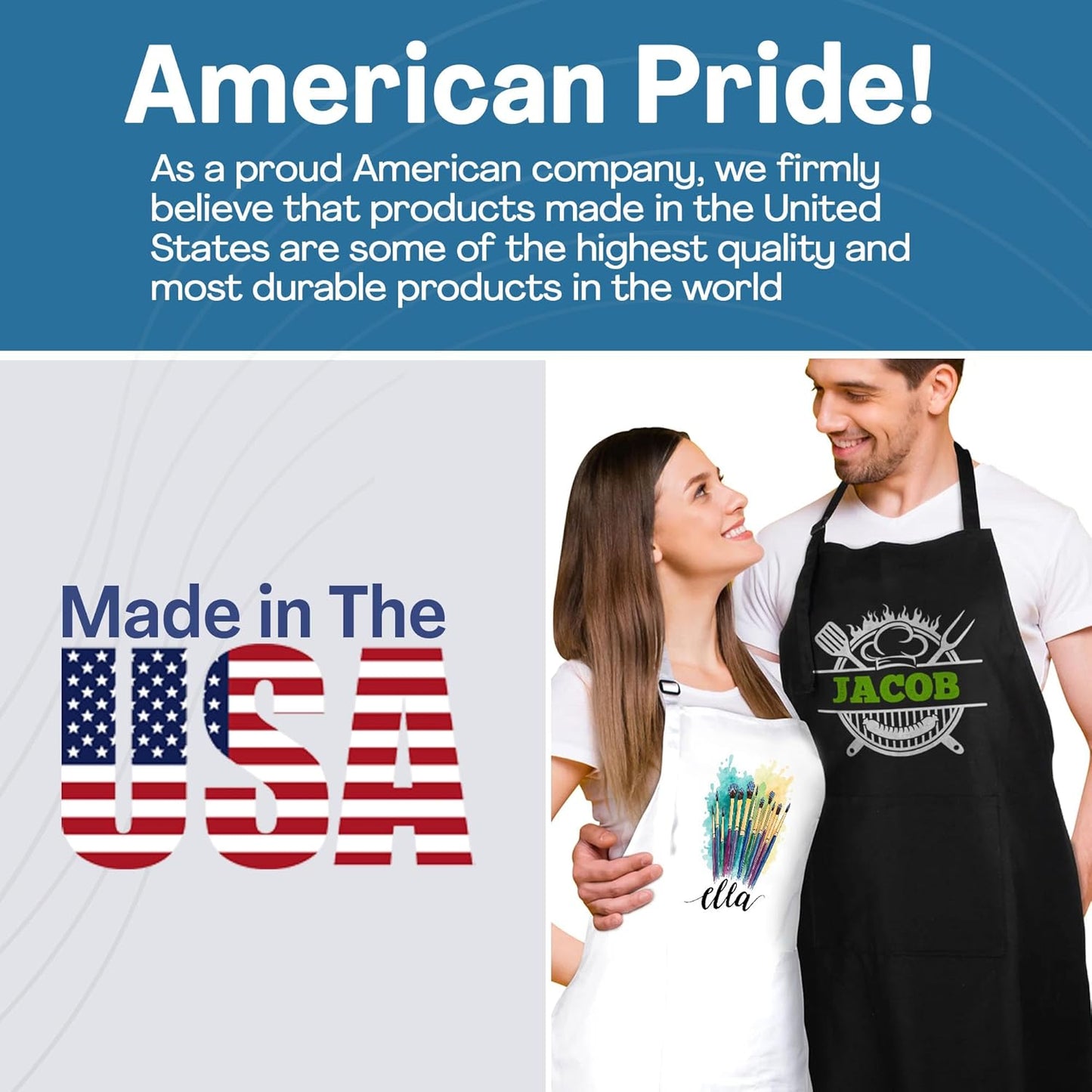 Unisex Kids Apron with Custom Name – Perfect for Painting, Crafts, and Fun Great Christmas Gift or Stocking Stuffer for Kids