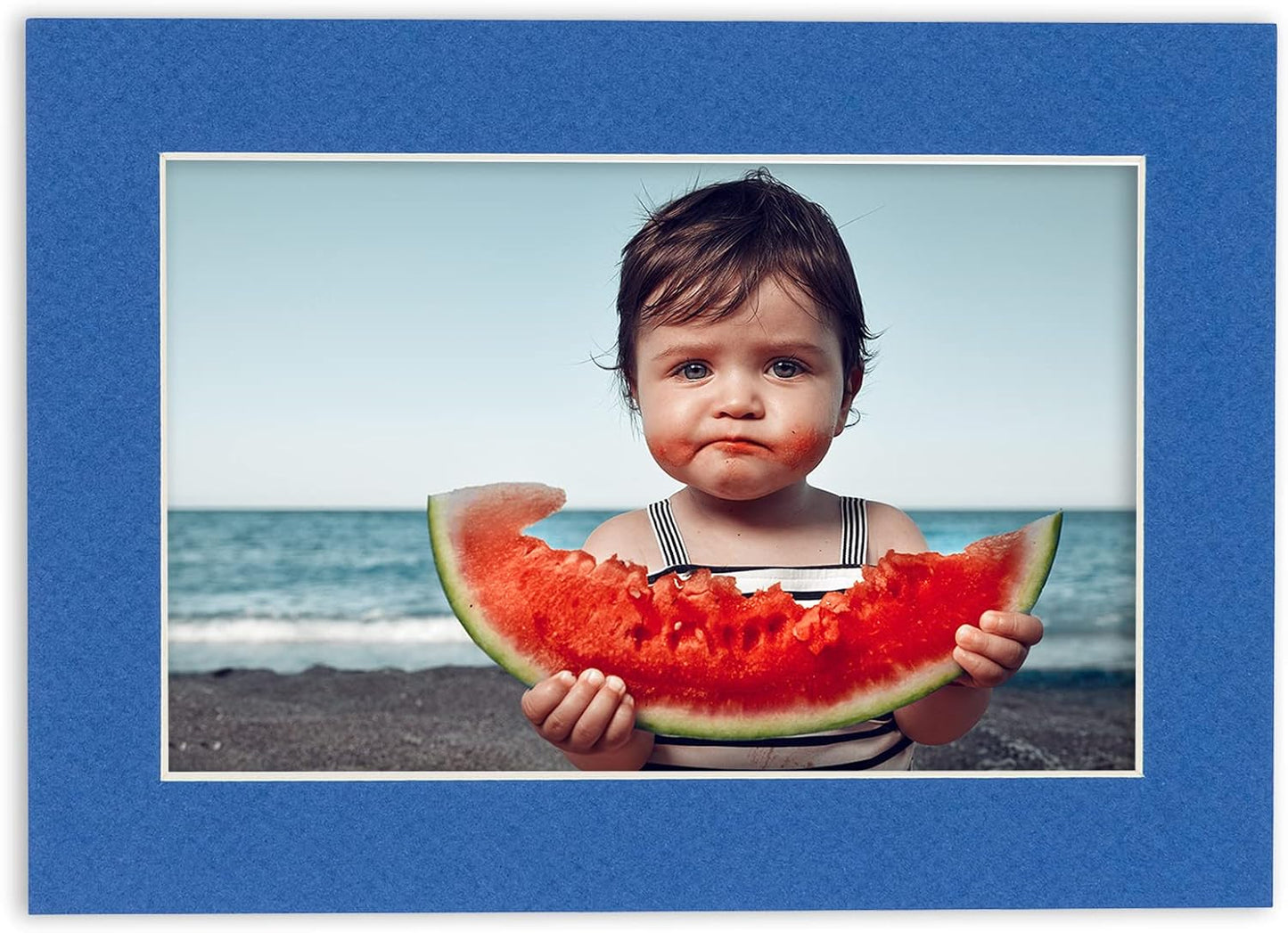 5x7 Mat for 8.5x11 Frame - Precut Mat Board Acid-Free Royal Blue 5x7 Photo Matte For a 8.5x11 Picture Frame, Premium Matboard for Family Photos, Show Kits, Art, Picture Framing, Pack of 100 Mats