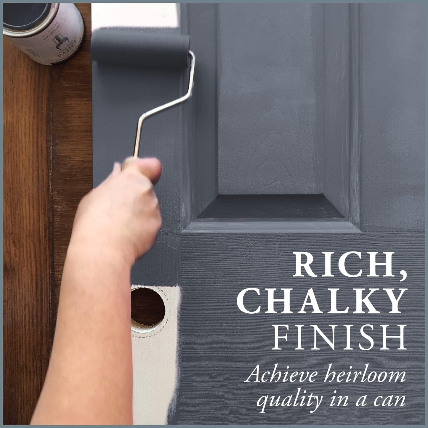 AMY HOWARD AT HOME Chalk-Based One Step Paint for Furniture, Cabinetry, Decor, Finish, and More | No Stripping, Sanding, or Priming | Medium Base | 32 Ounce | Vanderbilt Gray