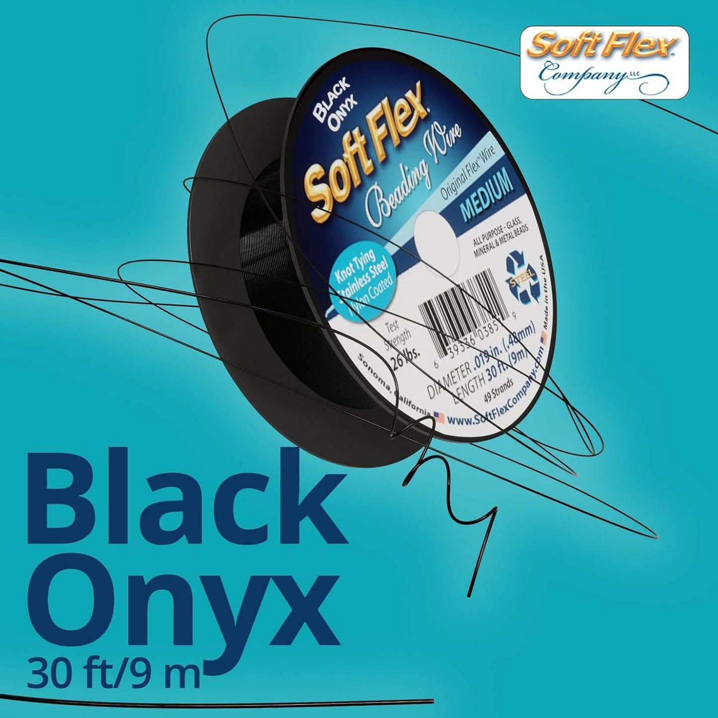 Soft Flex 49 Strand Beading Wire - Medium 0.19 Diameter - 30 Feet Nylon Design Wire