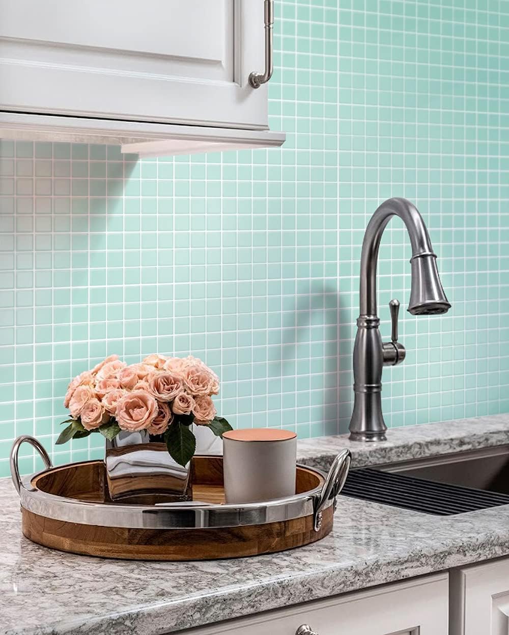 1"x1" Ice Matte Finished Glass Mosaic Tile (Sample Swatch- 5"x4")