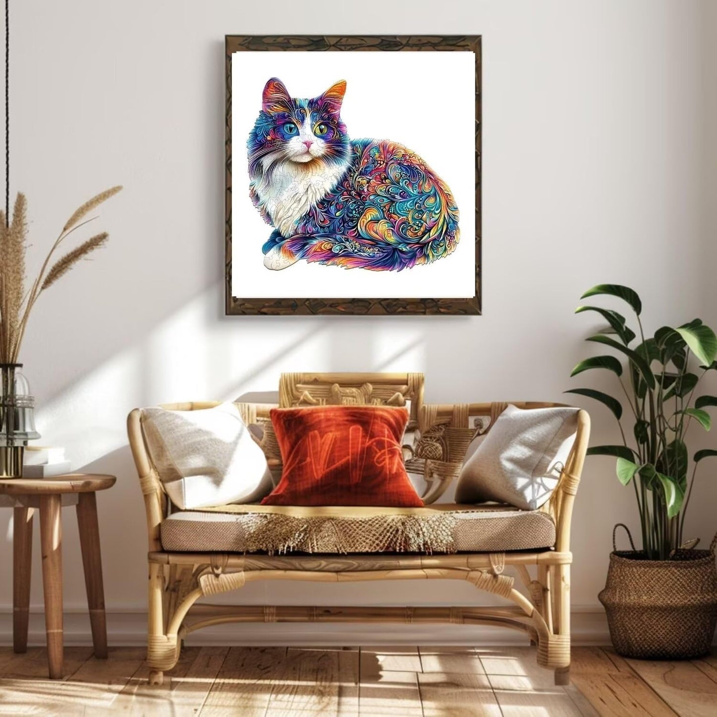 Lazy Cute Cat Puzzles Adults Gifts Wooden 175 Pieces 11.4 * 10.4in