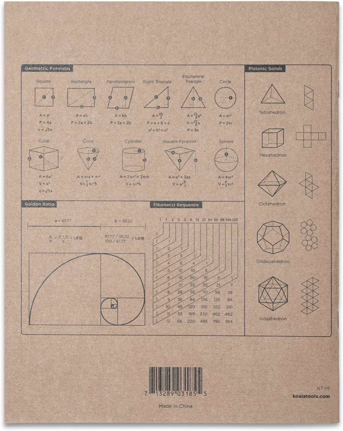 KOALA TOOLS | Graph Paper Notebook (1 Unit) | 7.75" x 9.75", 60 pp. - Quad, Grid, Graphing Field Notebook Set - for Scientific and Math Use