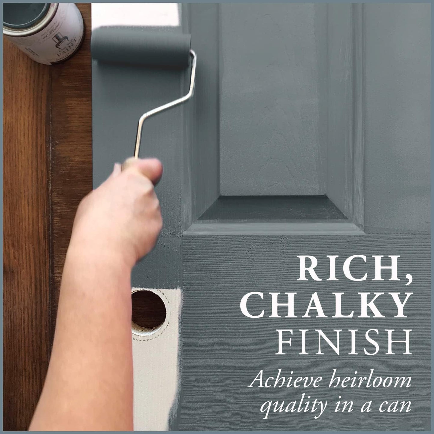 AMY HOWARD AT HOME Chalk-Based One Step Paint for Furniture, Cabinetry, Decor, Finish, and More | No Stripping, Sanding, or Priming | Medium Base | 16 Ounce | Geyer Gray