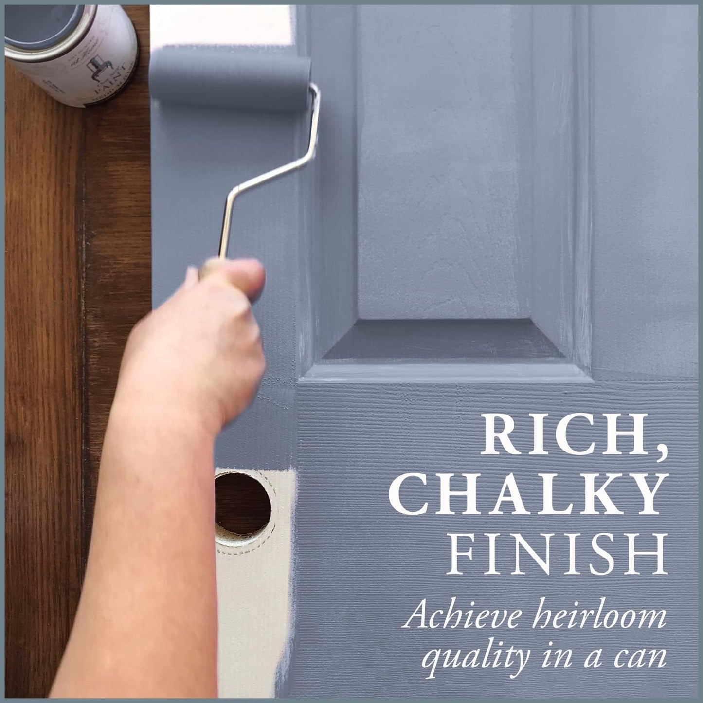 AMY HOWARD AT HOME Chalk-Based One Step Paint for Furniture, Cabinetry, Decor, Finish, and More | No Stripping, Sanding, or Priming | Medium Base | 32 Ounce | Palace Gray