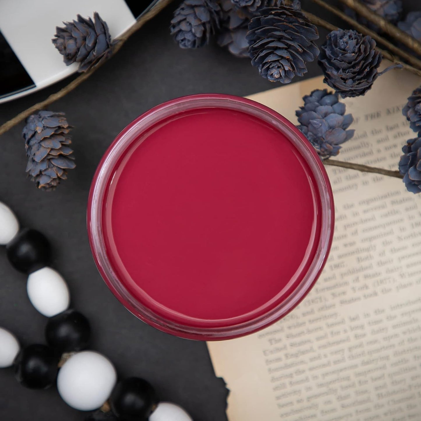 Dixie Belle Paint Company Chalk Finish Furniture Paint - Plum Crazy (4oz) - Matte Deep Pink Chic Chalk Mineral DIY Furniture Paint