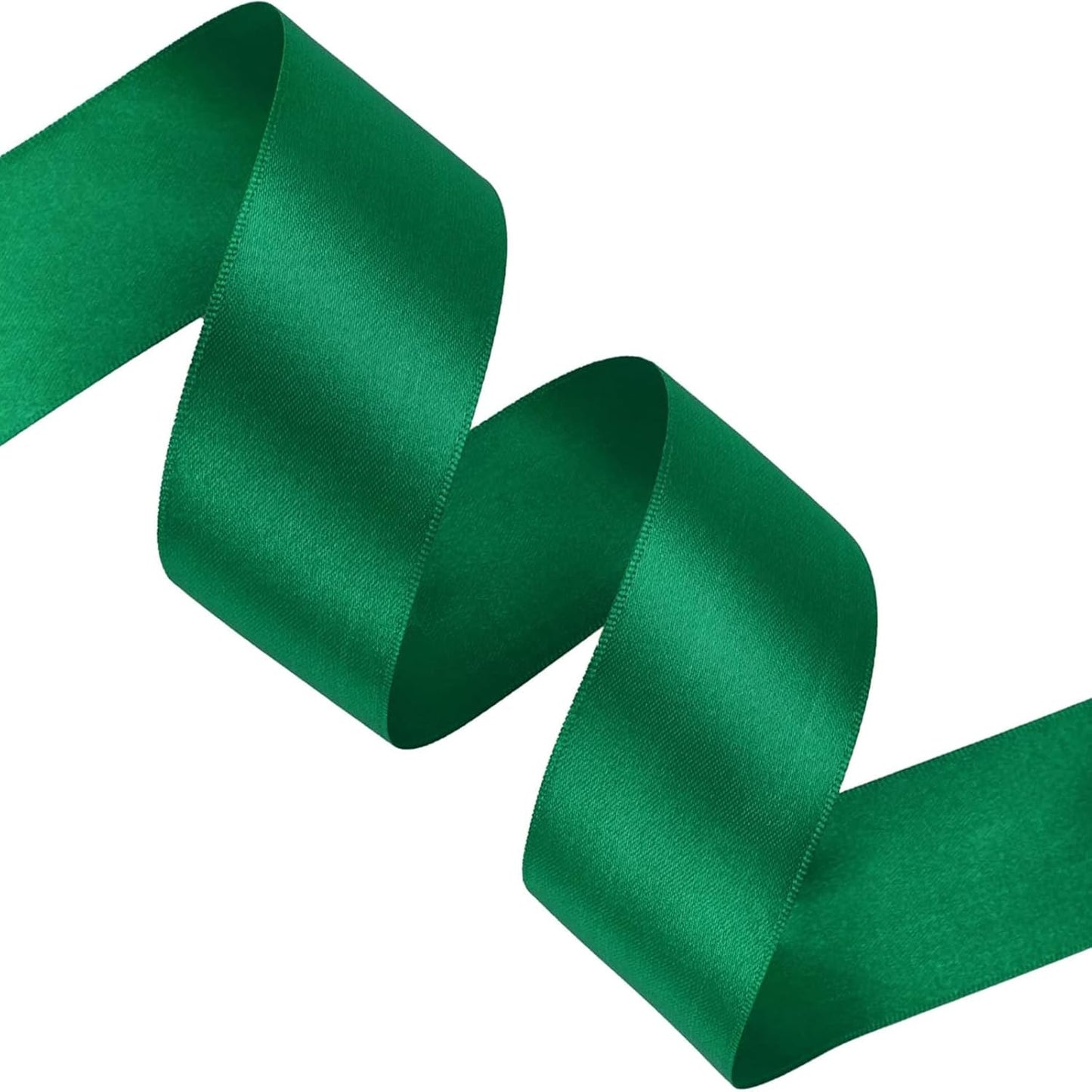 1-1/2" x 100 Yards Emerald Green Polyester Satin Ribbon Single Faced Fabric Ribbons for Eternal Roses, Flower Bouquets, Gift Wrapping, Crafts, Bridal Shower, Wedding Decor
