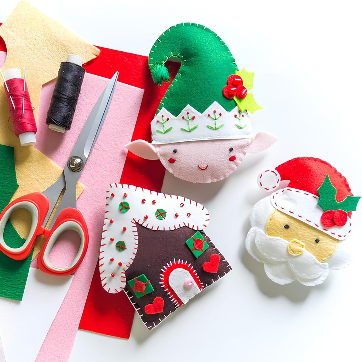 XSEINO 12 Rolls 8"x35"(20.5x90cm) 1.4mm Thick Soft Felt Fabric Sheet 12 Assorted Colors Felt Pack for DIY Craft Sewing Squares Nonwoven Patchwork