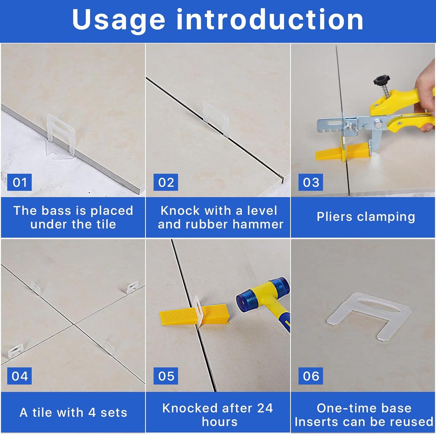4500 Pcs Tile Leveling System Clips 1/32" (1.0mm) for Ceramic Tile and Stone Installation - DIY Tile Leveler Spacers Kit for Perfect Alignment(4500, 1/32)