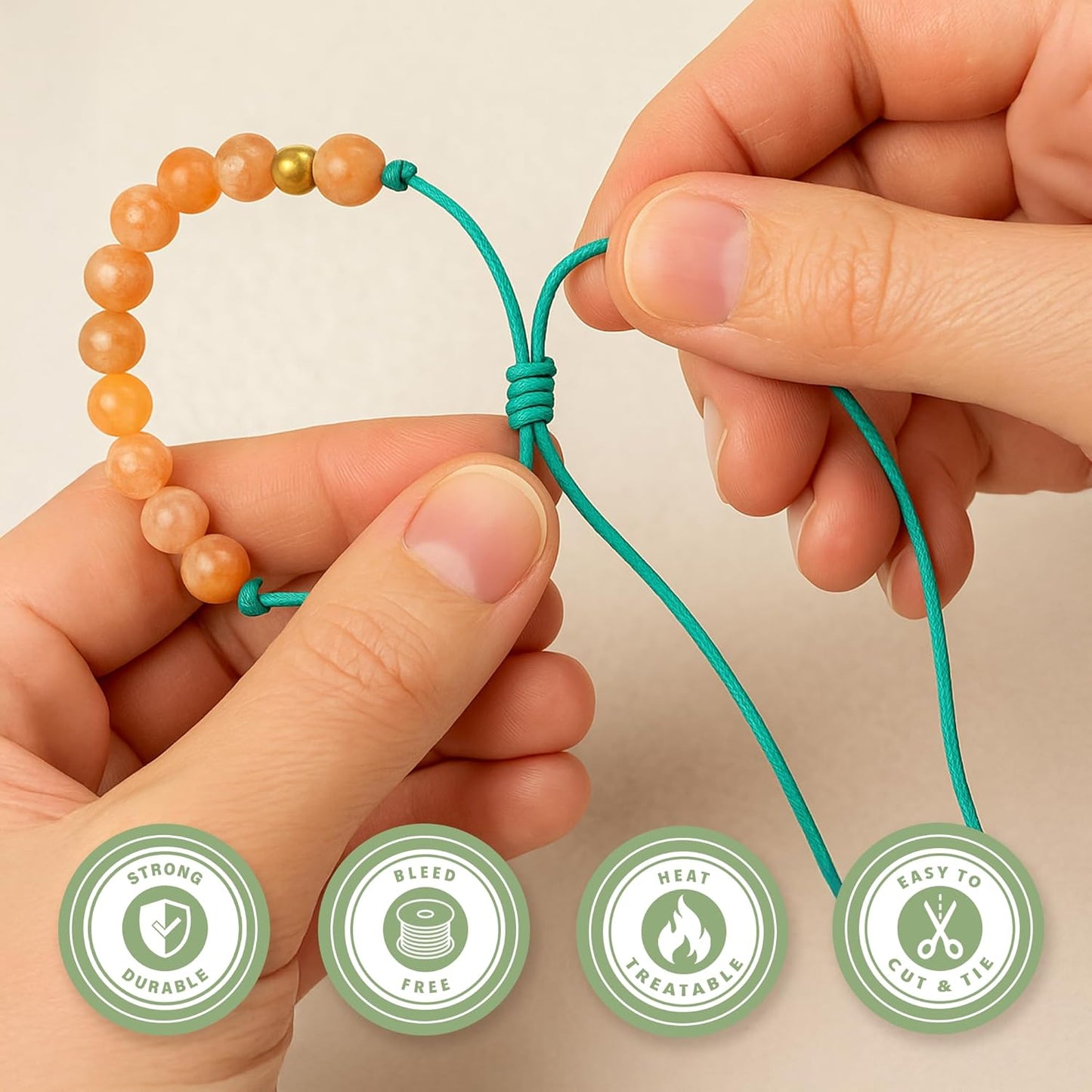 Mandala Crafts 2mm 109 Yards Black Cotton Waxed Cord for Jewelry Making Bracelet Cord Waxed String - Beading String Thread Jewelry Cords for Necklaces String