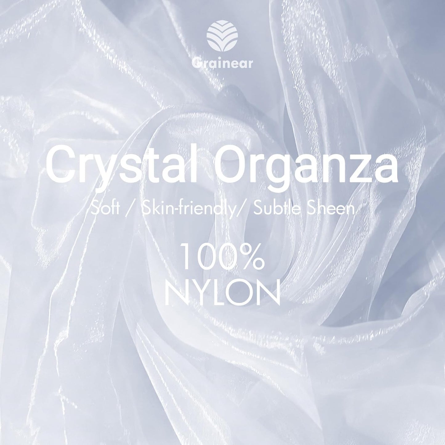 White Organza Fabric – 44" x 5 Yards Wide Sheer Tulle for Wedding Arch Draping, Gowns, Table Runners, Party Decor, Curtains & DIY Crafts – Translucent Fabric for Elegant Projects