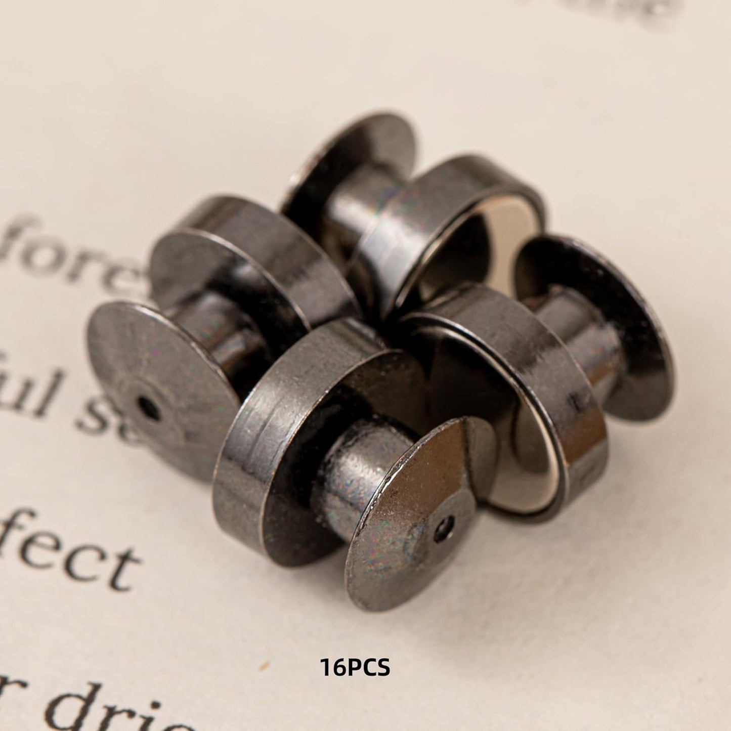 16 Pcs Magnetic Pin Backs - 10mm Locking Converters for Enamel Pins, Secure Lapel Pin Backing Replacement with Metal Clasps