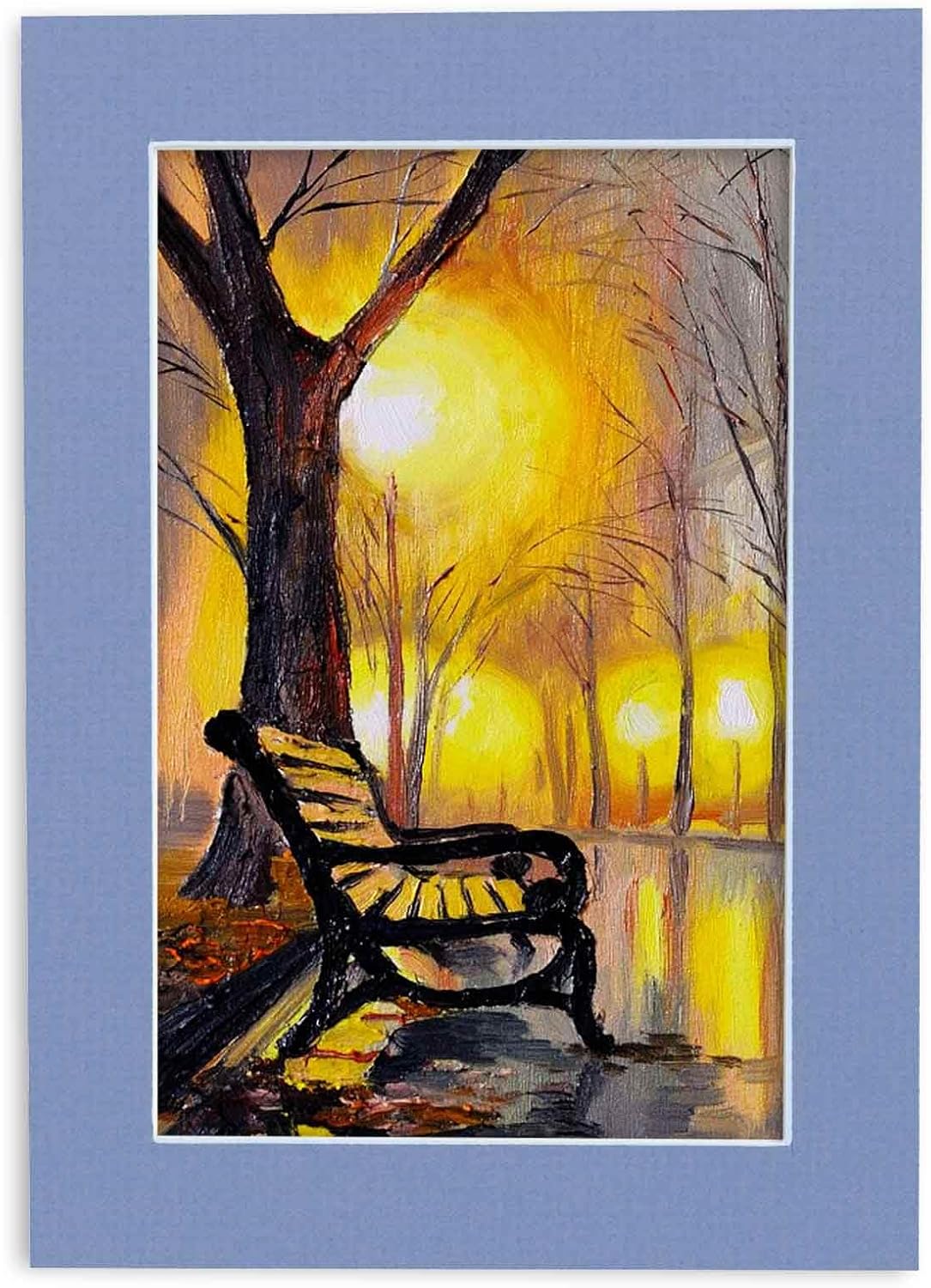 Poster Palooza 8.5x11 Mat Bevel Cut for 7x9 Photos - Acid Free Brittany Blue Precut Matboard - For Pictures, Photos, Framing - 4-ply Thickness