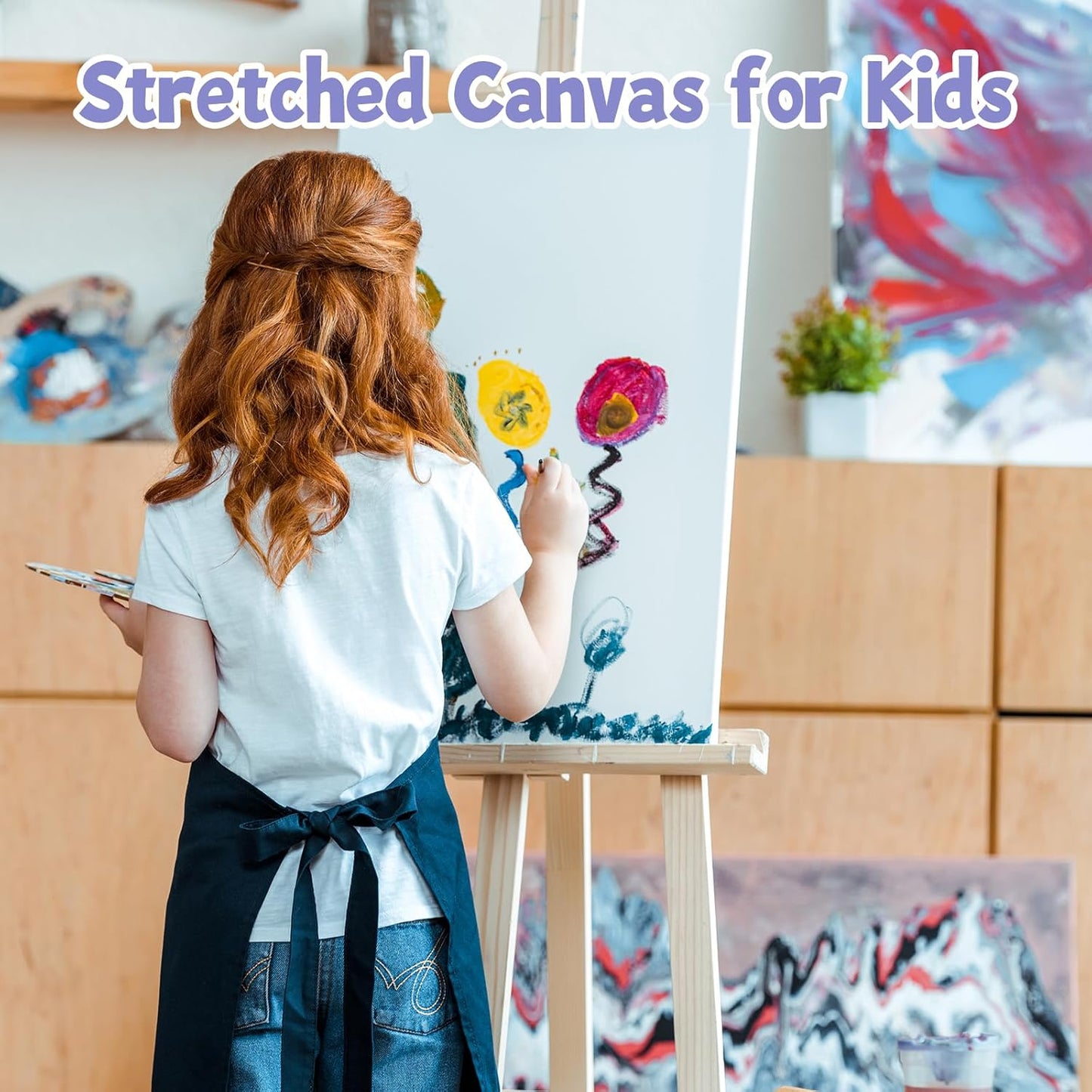 ESRICH Stretched Canvas for Painting 12x16 Inch, 10 Pack Blank Canvas -5/8 in Profile Primed Cotton White Canvases for Painting for Oil & Acrylic Paint
