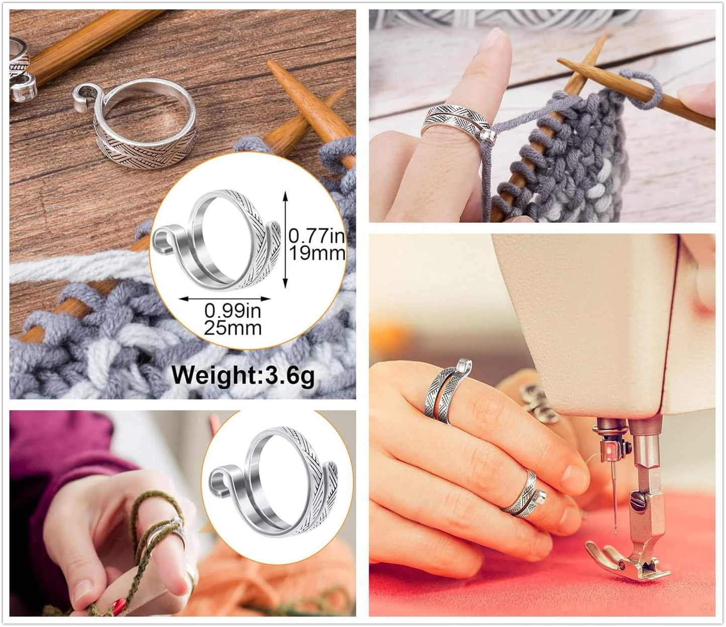 Hayodo Stitch Markers 10 Colors Knitting Crochet Locking 60/160/240Pcs Stitch Needle Clip Counter with 3 Plastic Needle Randomly and 1 Knitting Crochet Loop Ring (Multicolor-60 pcs)