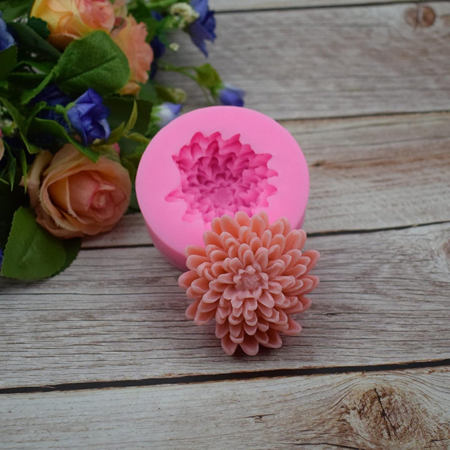 Chrysanthemum Flower Silicone Soap Mold Candle Mold Fondant Chocolate Cake Candy Mould Resin Clay Baking Pastry Tools