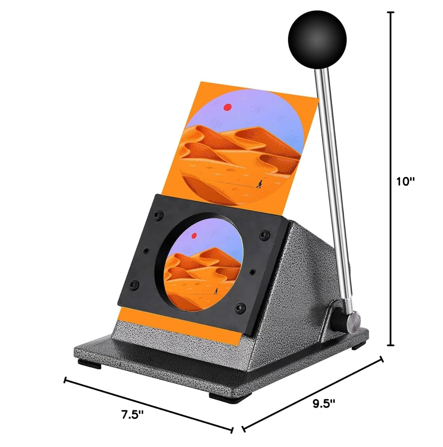 2.95"/75mm Button Paper Cutter 3.38"/86mm Circle Cutter Paper Puncher Precise Graphic Punch Die Cutter Cuts for Making 2.95-inch/75mm Buttons