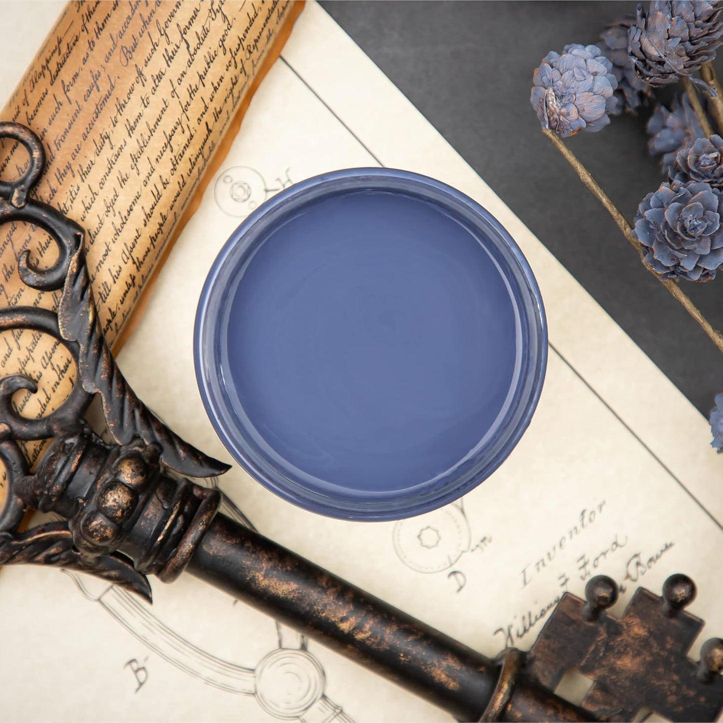 Dixie Belle Paint Company Chalk Finish Furniture Paint - Yankee Blue (4oz) - Matte Cool Navy Chic Chalk Mineral DIY Furniture Paint
