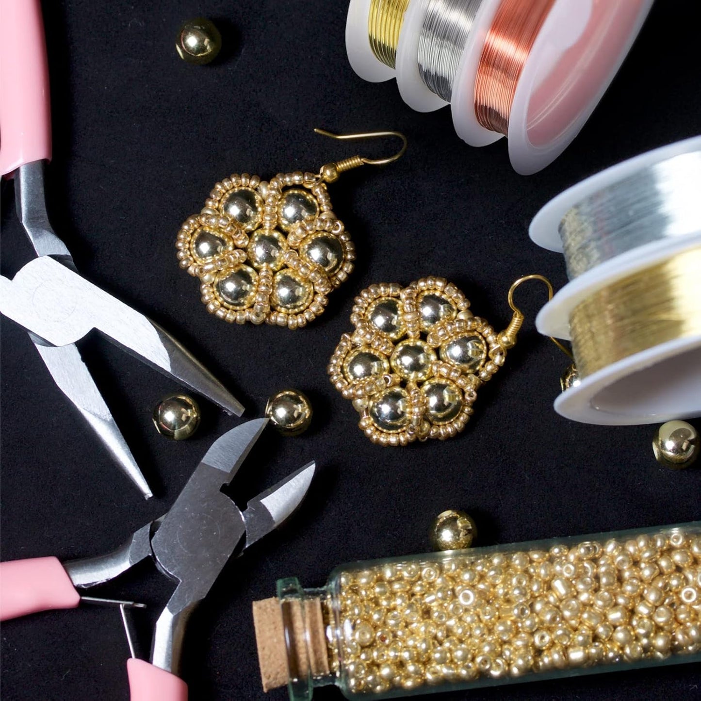 Mixweer 15 Pcs 5 Size Copper Wire 18 20 22 26 32 Gauge Tarnish Resistant Jewelry Wire for Jewelry Making 121 Yard Metal Beading Crafting, Rose Gold, Silver and Gold