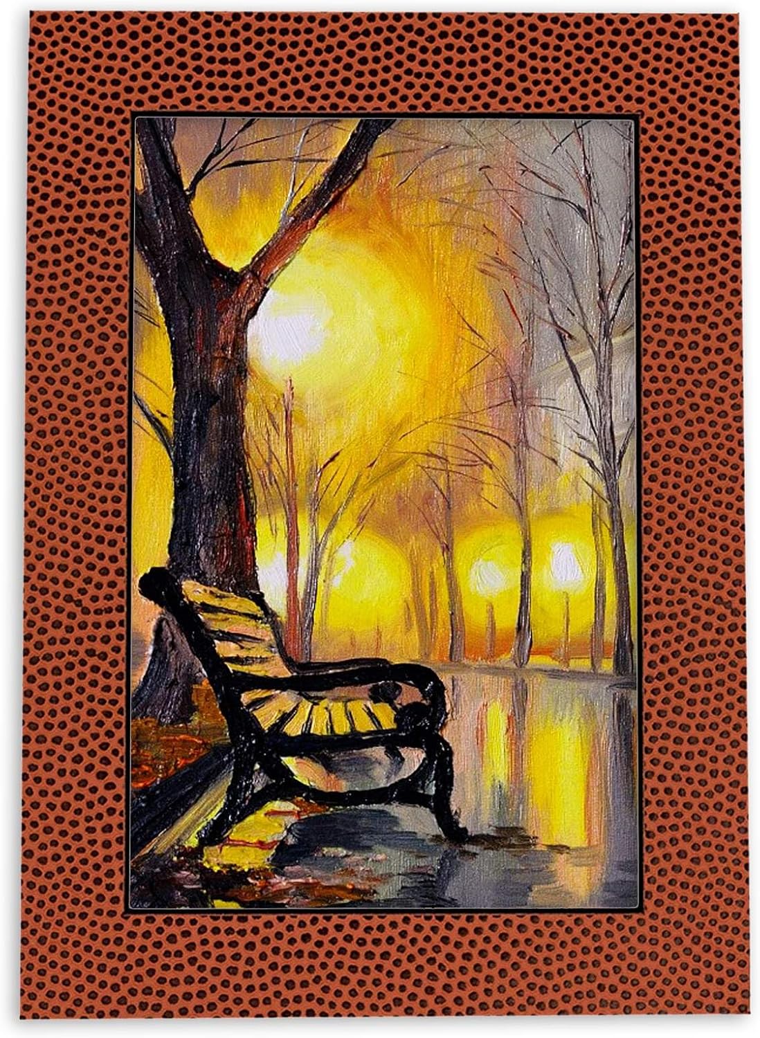 8x10 Mat Bevel Cut for 5x8 Photos - Acid Free Football Texture Precut Matboard - For Pictures, Photos, Framing - 4-ply Thickness