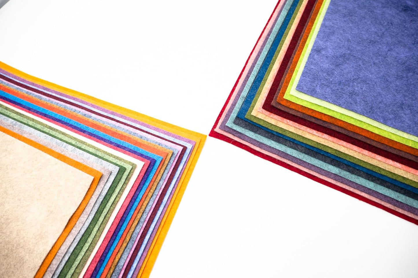 Merino Wool Blend Felt, 35 Pieces, Assorted Heathered Colors, Made in USA, Crafting and Sewing (12""X12"")