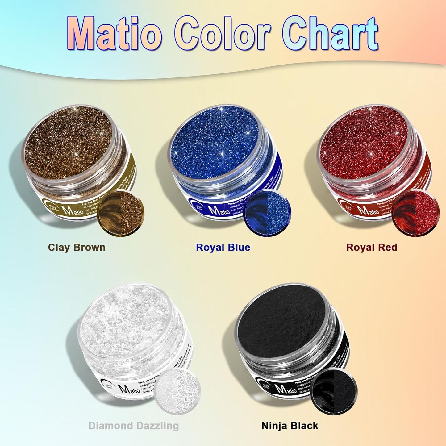 Matio White Glitter Mica Powder, 0.7oz/20g Premium Resin Glitter Powder Natural Epoxy Resin Color Pigment for Candle Making, Bath Bombs, DIY Crafts, Lip Gloss, Hair, Nail Art(Diamond Dazzling)