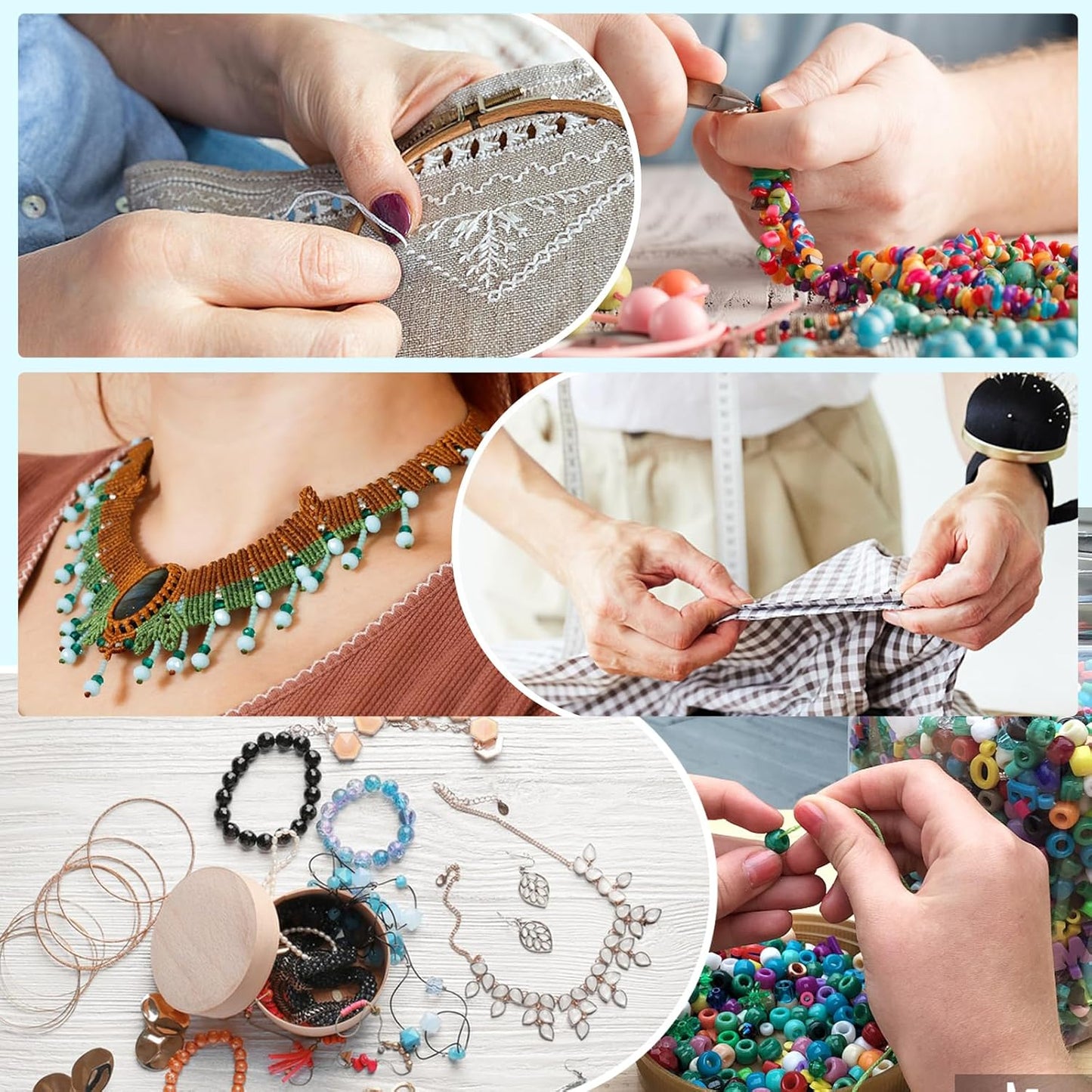 0.55mm Beading Threads, 490 Yards Round Waxed Threads Polyester Cord Waxed Polyester Cord Waxed Cord for Bracelet DIY Craft Jewelry Making Sewing Craft