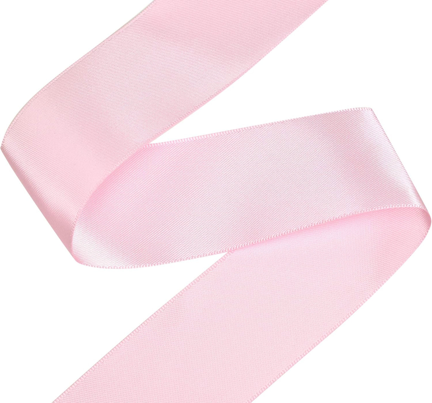 YAMA Pink Double Face Satin Ribbon 1 1/2 Inch 25 Yards Pink Fabric Ribbon for Gift Wrapping Crafts Hair Bows Wedding Party Decoration